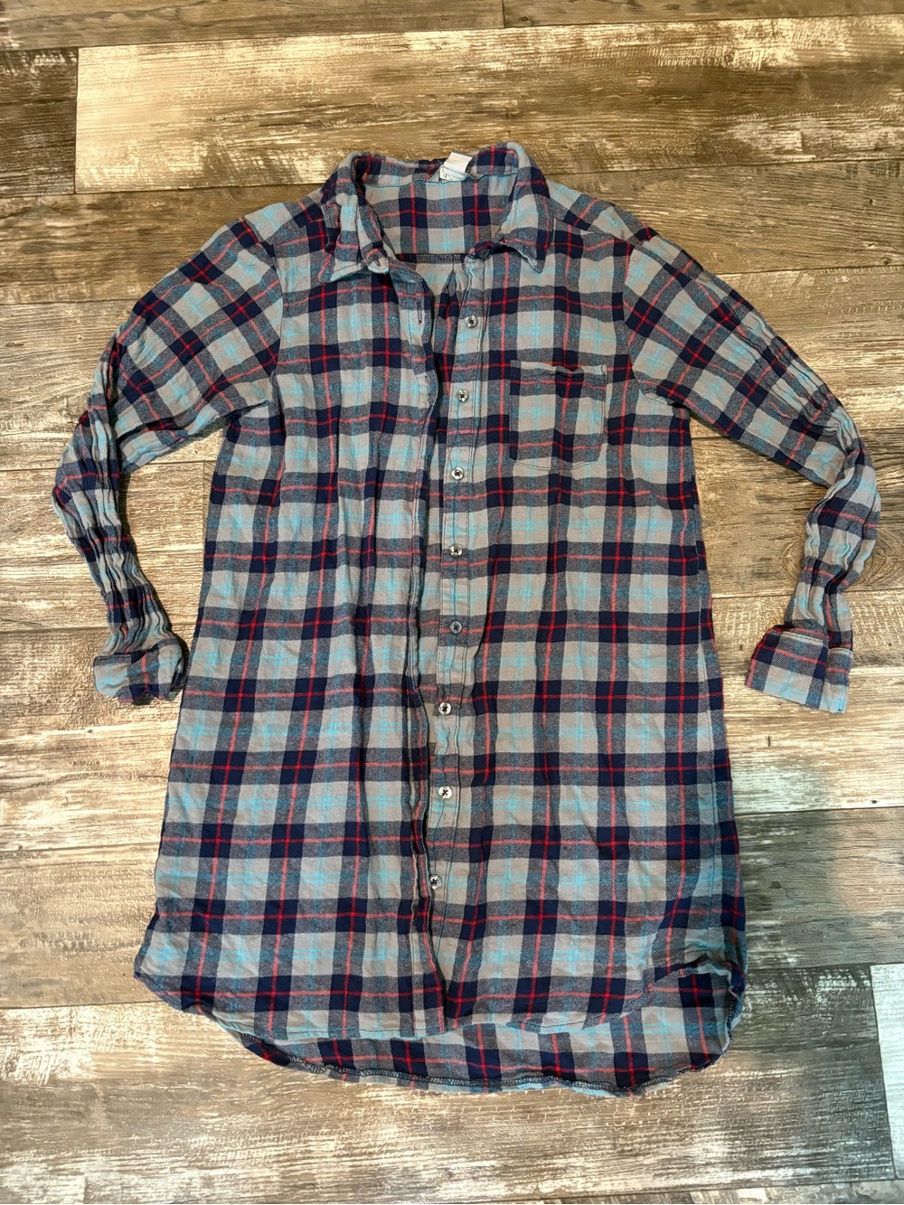 Natural Reflections Plaid Flannel Sleep Shirt